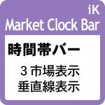 市場のオープン時間帯をバー表示！ 時間と日付のラベルと垂直線も！： iK_Market Clock Bar［MT5版］