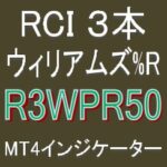 『3本のRCIの向きとウィリアムズ%Rの位置に着目』押し目買い・戻り売りを強力サポートするインジケーター【R3WPR50】