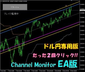 【自動チャネルアラートシステム】Channel Monitor EA【ドル円専用版】