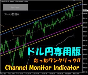 【自動チャネルアラートシステム】Channel Monitor インジケーター【ドル円専用版】