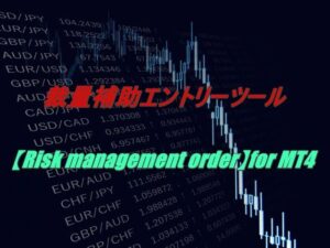 裁量補助エントリーツール【Risk management order】for MT4