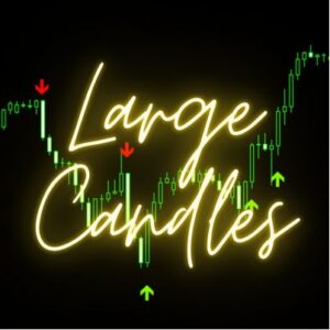 【Large Candles　ex4版】大陽線、大陰線でサインを表示するインジケーター