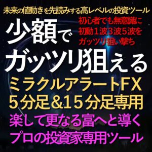 セット販売ミラクルアラートFX５分＆１５分足専用ロジック(楽して更なる富へと導くプロの投資家専用ツール)