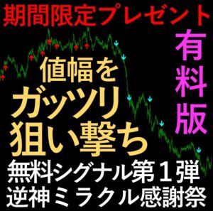 有料版第１弾(ミラクルアラートFXの未来予知を受継ぐ無料シグナル第１弾)