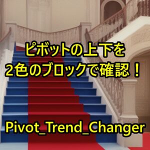 前日のピボットより上か下かを一日ごとに色分け！「Pivot_Trend_Changer」