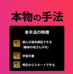 偽りができない本物のFX手法